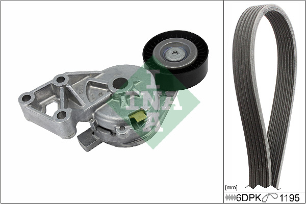 Комплект ремня генератора VW T5 1.9 TDI 03-09/Skoda Octavia 1.9TDI 00-10