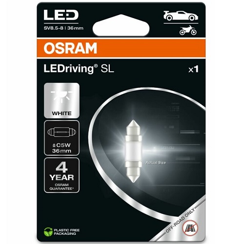 Комплект ламп (2шт.) 6418DWP-1BL 0,6W 12V SV8.5-8 5X1 2B