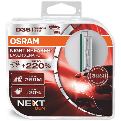 Лампа ксенонова D3S NIGHT BREAKER LASER (NEXT GEN) 35Вт (+220) компл.