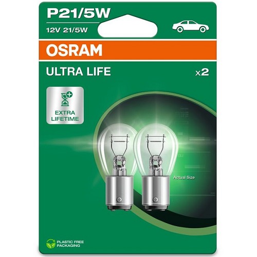 Автолампа Osram 12V P21/5W (комп-кт 2шт)