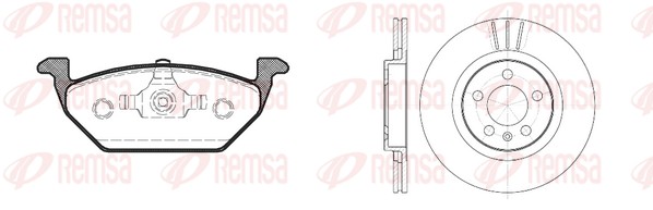 Комплект гальмівний передній seat leon,skoda octavia 97- , golf 97- 