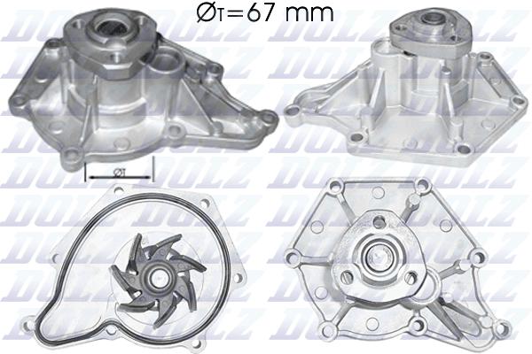 Насос водяний audi a4 a6 a8 q7 / vw phaeton (3d2)