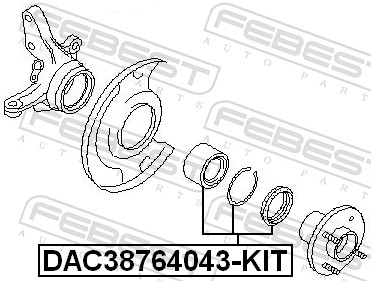 DAC38764043KIT FEBEST