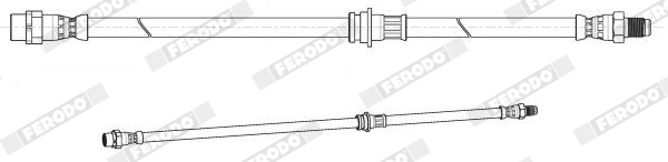 Шланг гальмівний (задній) BMW X5 (E70/F15/F85)/X6 (E71/E72/F16/F86) 06-19 (L=435mm) N52/N55/N57/N63
