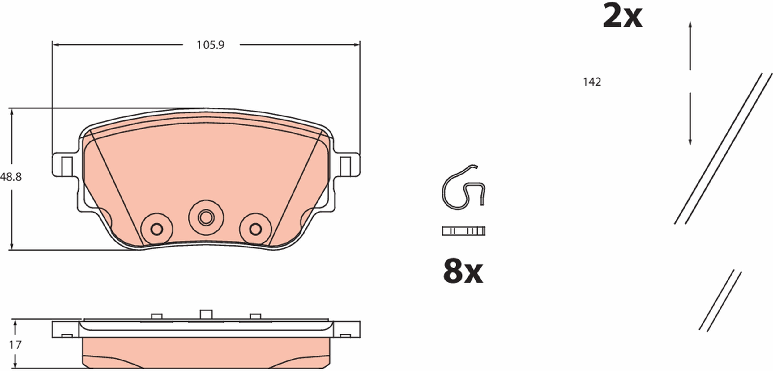 Тормозные колодки дисковые MERCEDES A/B/CLA/GLA "R "18>>