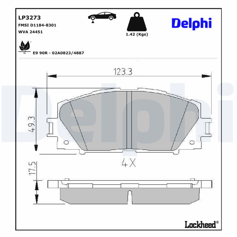 Колодки тормозные (передние) Toyota Prius 08-/Corolla 12-/Lexus CT 10-