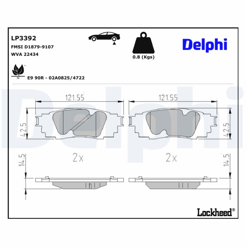 Гальмівні колодки (задні) Toyota Camry 17-/Rav4/Lexus ES/UX 18-/RX 15-