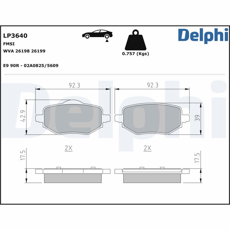 Колодки тормозные (задние) Citroen C3-C8/Skoda Octavia 01-/Renault Megane 08-/VW Golf 91-14/Polo 96-