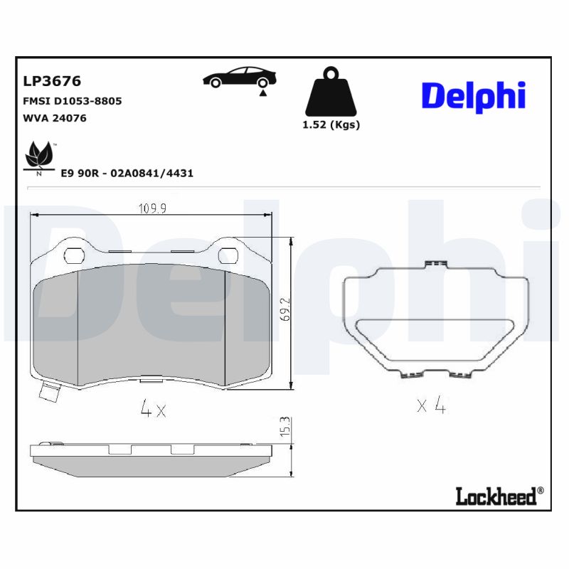 Колодки гальмівні (задні) jeep grand cherokee/chrysler 300c 04-/tesla model s/x