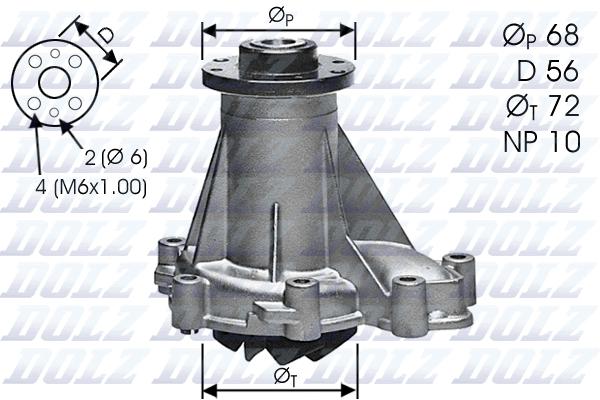 Водяний насос mb c-class (w202) c-class break (s20