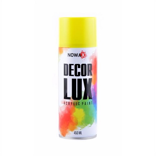 NOWAX  Акрилова фарба в спреї  DECOR LUX  1023 Жовтий   450ml