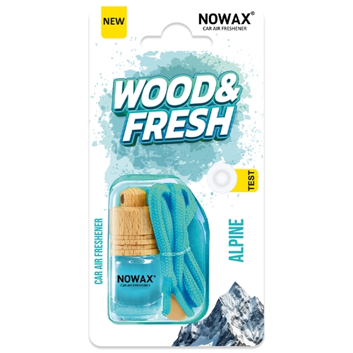 NOWAX Ароматизатор повітря в блістері  серія WOOD&FRESH - Alpine (25шт/ящ)