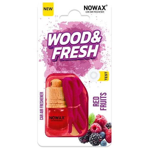 NOWAX Ароматизатор повітря в блістері  серія WOOD&FRESH - Red Fruits (25шт/ящ)