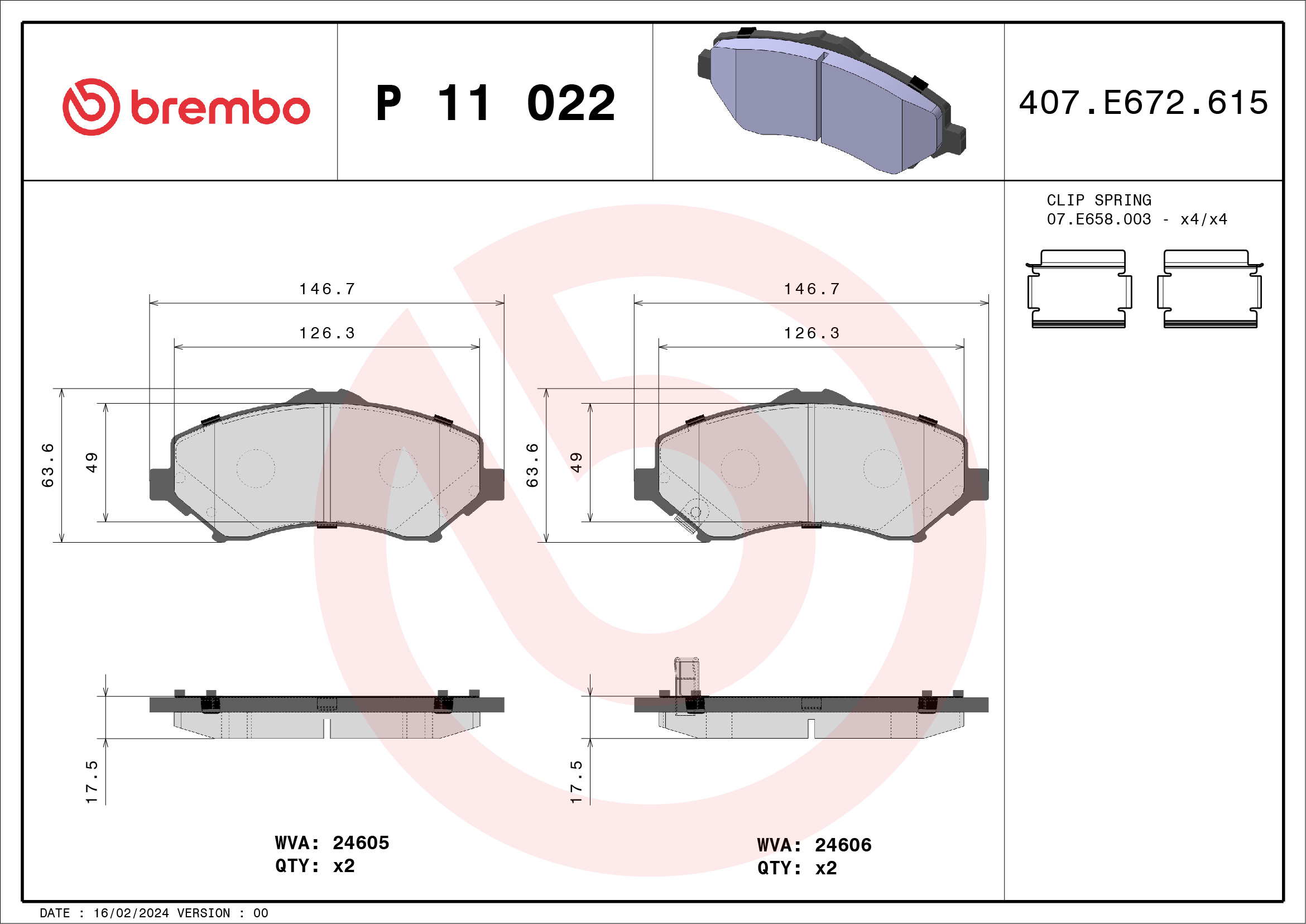 P11022 BREMBO