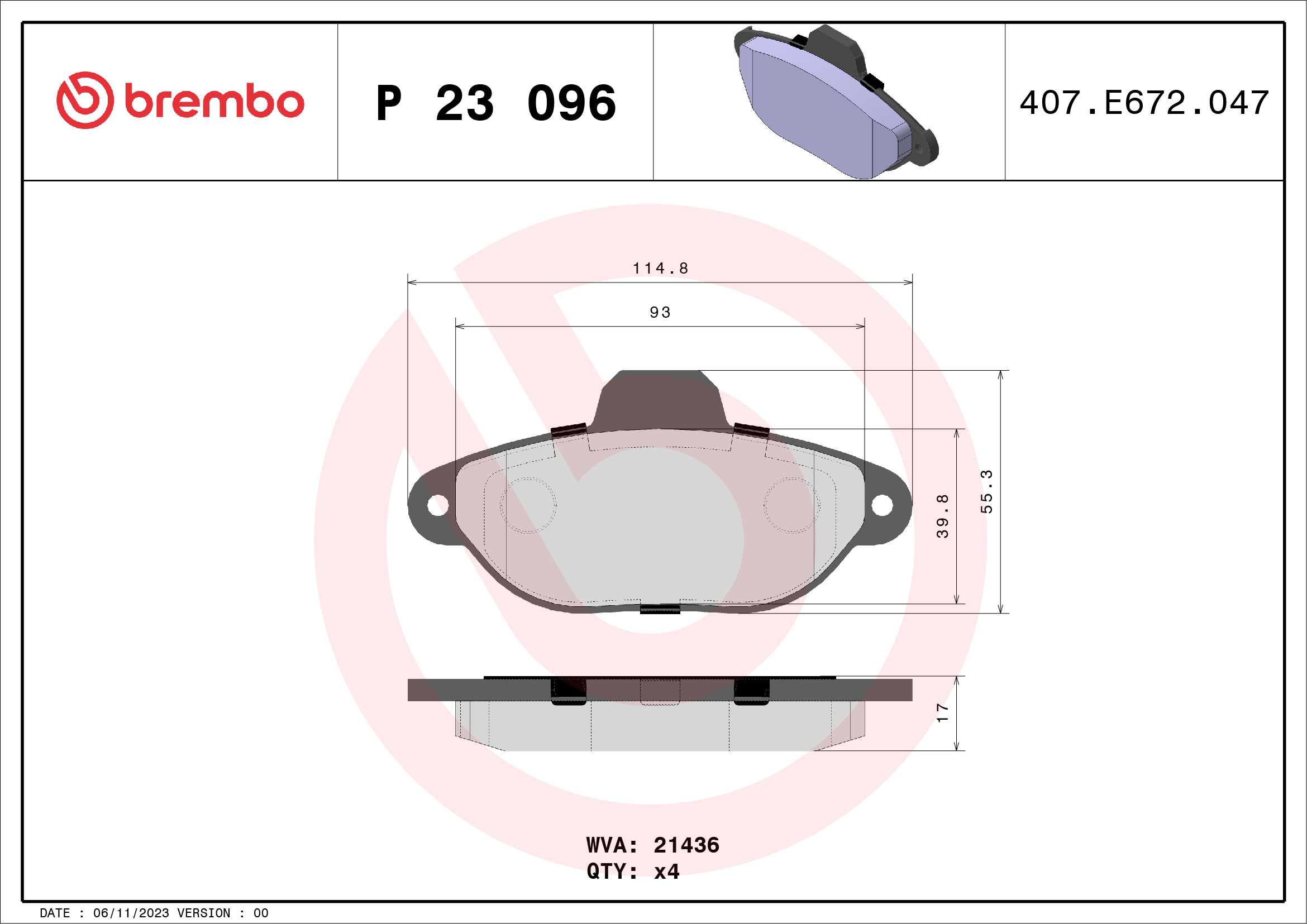 P23096 BREMBO