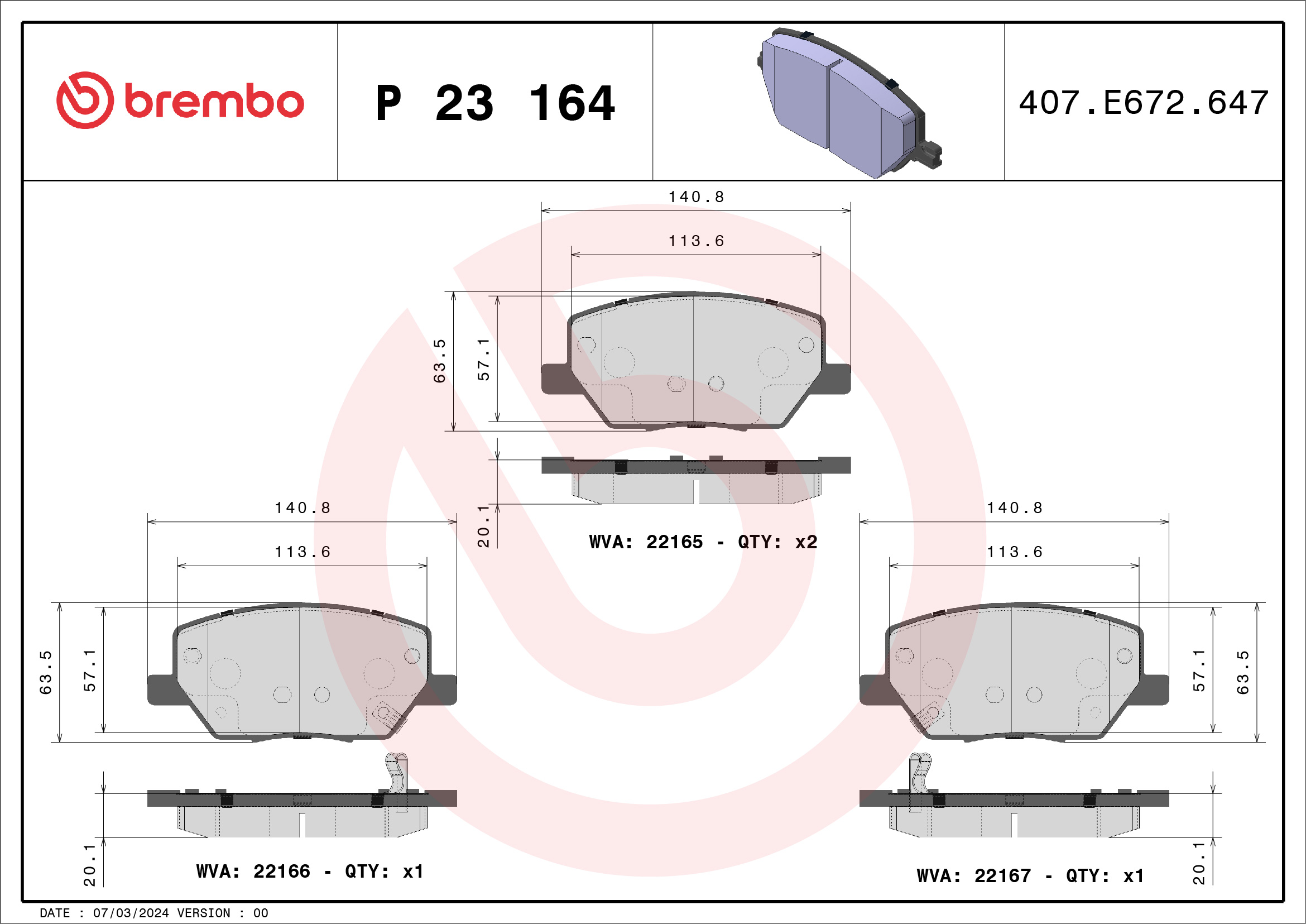 P23164 BREMBO