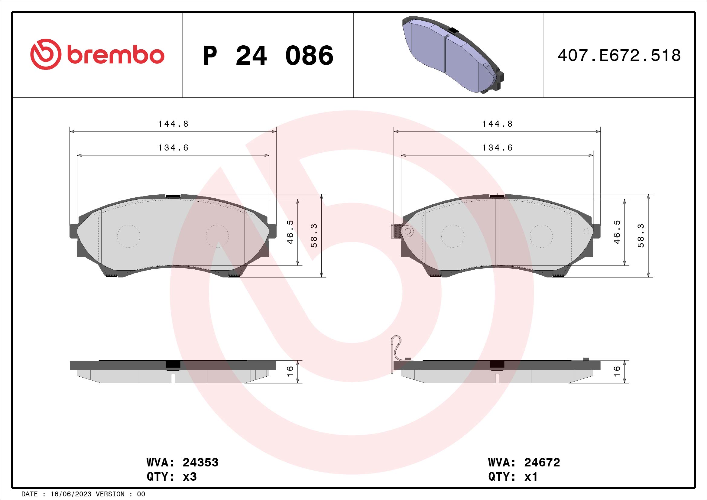 P24086 BREMBO