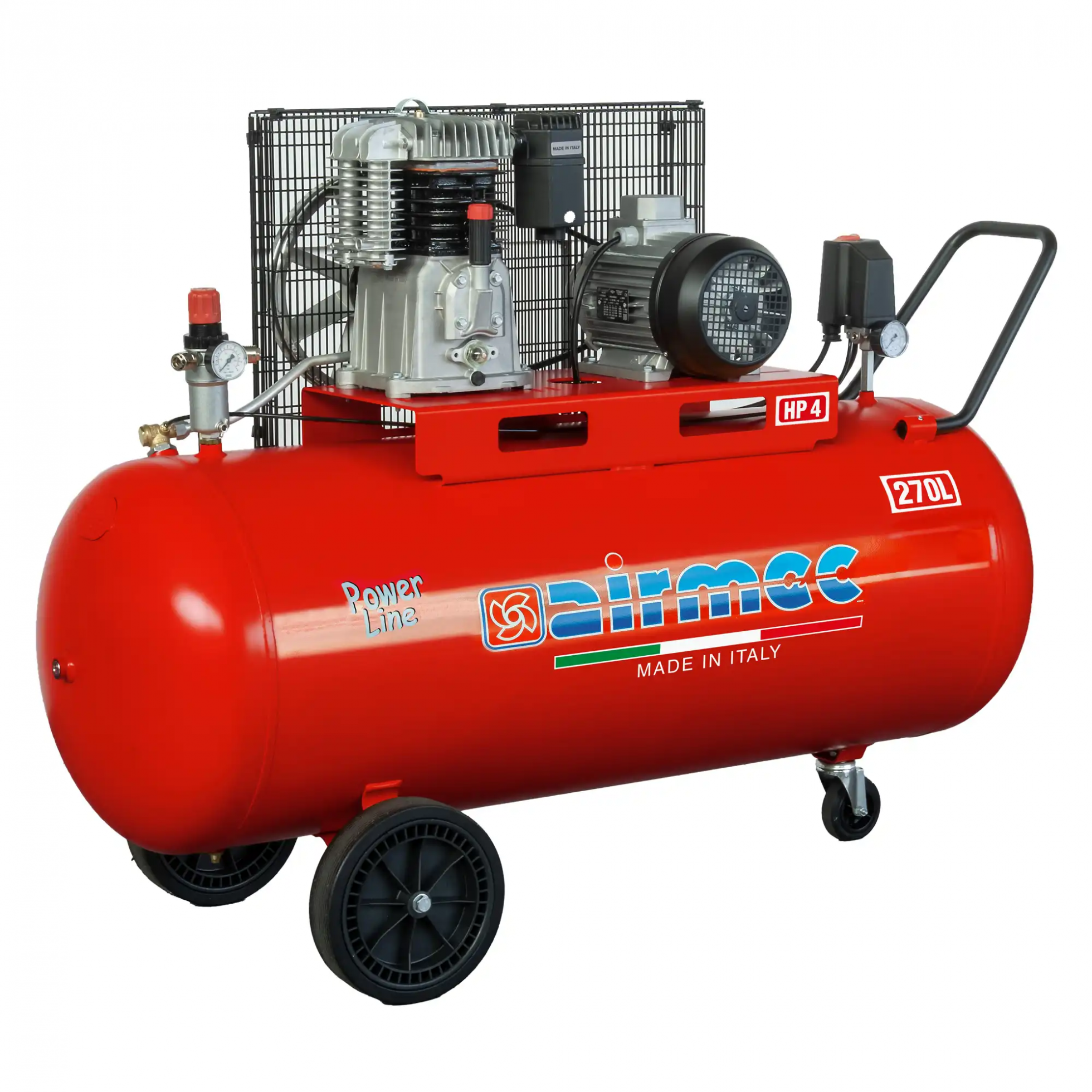 Компресор пневматичний поршневий CRT 300-4B NB4/270L/400V/3kW/480 L/min