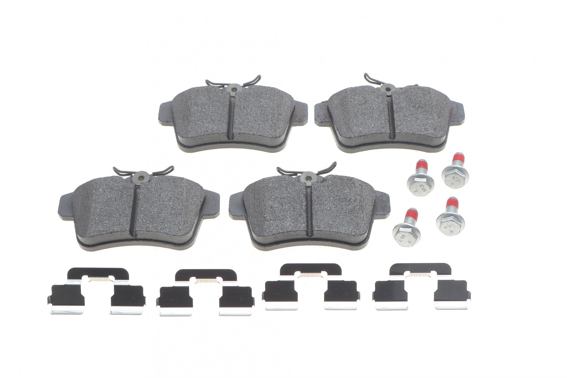Колодки гальмівні (задні) Citroen C4 09-/DS4/DS5 11-15/Peugeot 308/508/3008/5008 09-18 (з прижимною пластиною)
