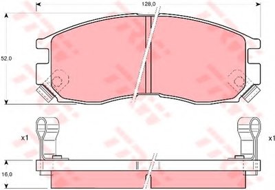 Гальмівні колодки дискові CHRYSLER (USA) - HYUNDAI - MITSUBISHI - PLYMOUTH (Chrysler) Sebring/Sant
