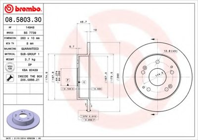 08580330 BREMBO