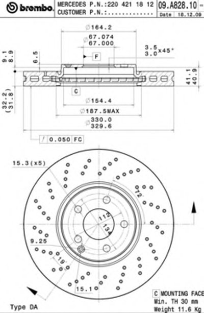 09A82811 BREMBO