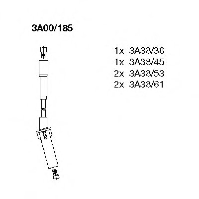Комплект проводів CHRYSLER/DODGE/JEEP Voyager/Caravane/Wrangler "3,3-3,8 "00>>