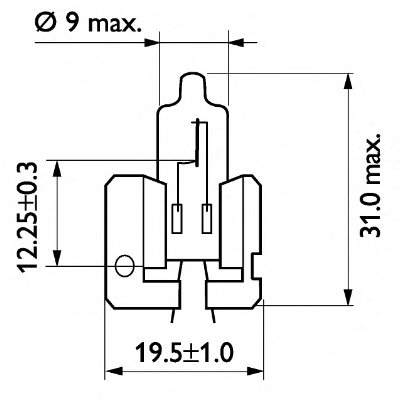 Автолампа галогеновая 55w