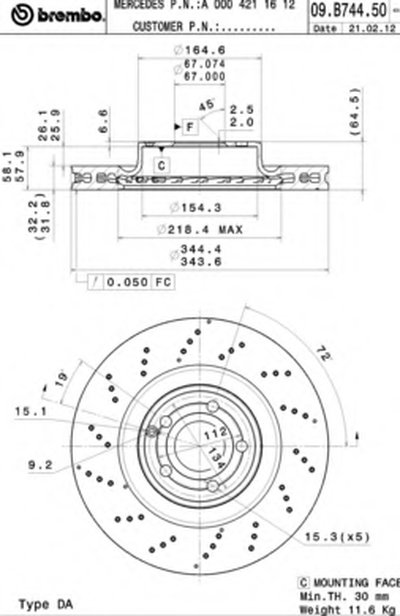09B74451 BREMBO