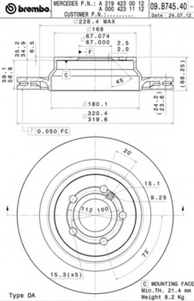 09B74541 BREMBO