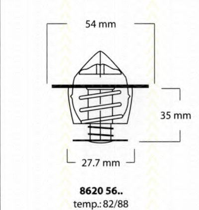 Термостат citroen/peugeot 1.8d-2.0d 85-