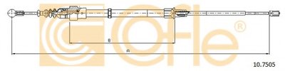 Трос ручного тормоза l/p vw golf 4/audi a3/bora l=
