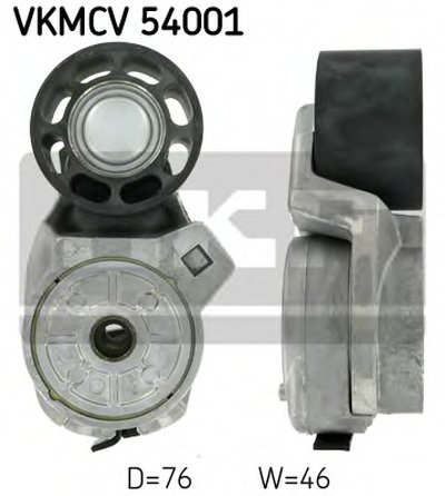 Ролик з натягувачем apv2454 d=76 w=46