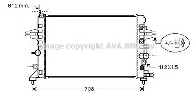 Радіатор astra h 16i-16v mt/at 04- 