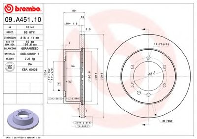 09A45110 BREMBO