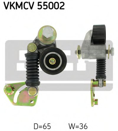 Ролик з натягувачем apv2461 d=65, w=36