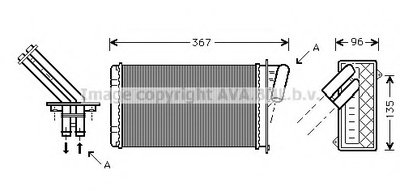 Радіатор опалювача laguna1-2 94-01 type behr (ava)