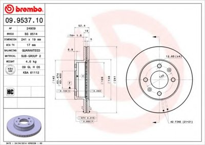 09953710 BREMBO