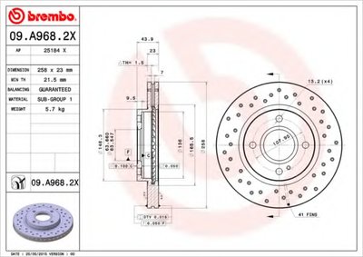 09A9682X BREMBO