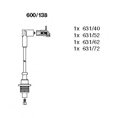 Комплект проводів CITROEN/FIAT/PEUGEOT Berlingo/Jumper/Ducato/306/Boxer "1,6-2,0 "92-04