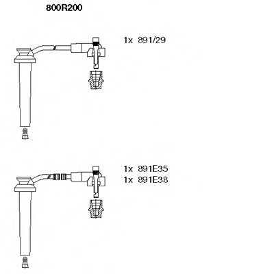Комплект проводів FORD Mondeo "2,5-3,0(V6) "R "94-07