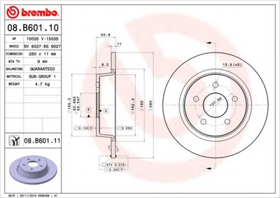 08B60111 BREMBO
