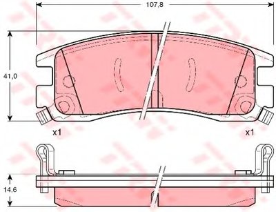 Гальмівні колодки дискові BUICK (GM) - CADILLAC (GM) - OPEL - PONTIAC (GM) - VAUXHALL Park Avenue/R