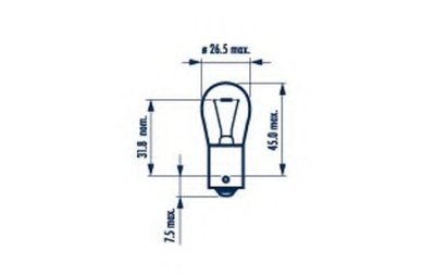 Лампа поворот 17638 PY21W 12V 21W(желтая)