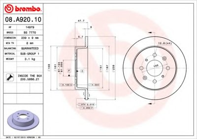 08A92010 BREMBO