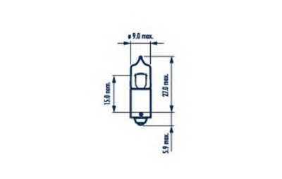 Лампа габарит H6W 12V 6W