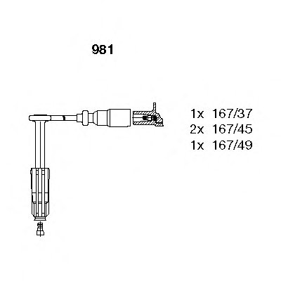 Комплект проводів MERCEDES W202 "1,8-2,0 "93-00