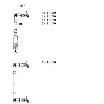 Комплект проводів AUDI/VW 80/100/Passat "2,0-2,3 "85-96