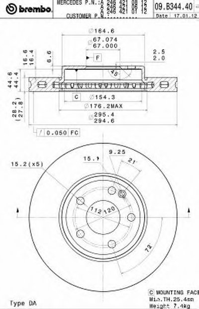 09B34441 BREMBO