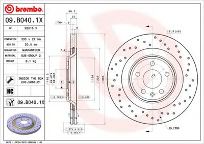 09B0401X BREMBO